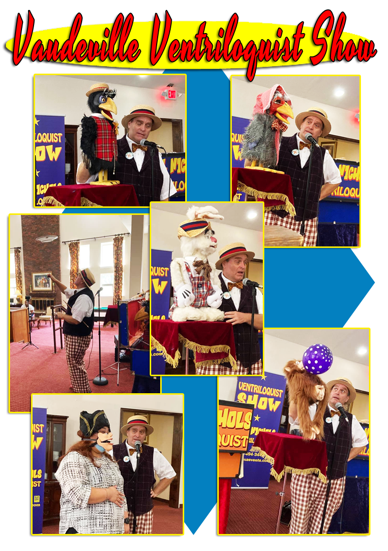 Vaudeville show collage